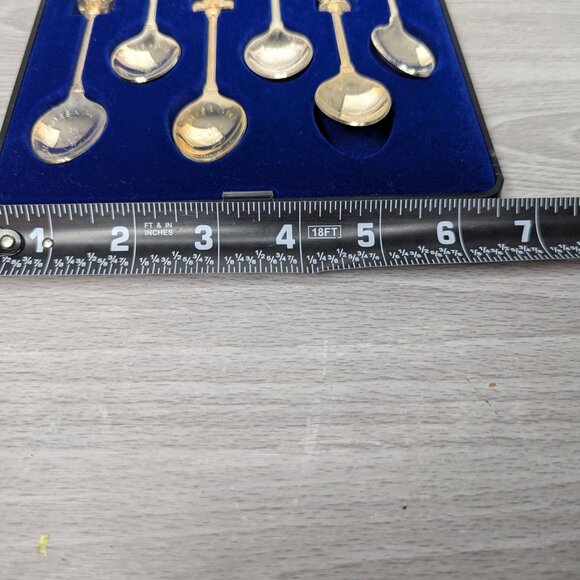 Vintage Exquisite Silver Plated Set of 6 Prince & Princess of Wales 1981 Spoons - Picture 10 of 13